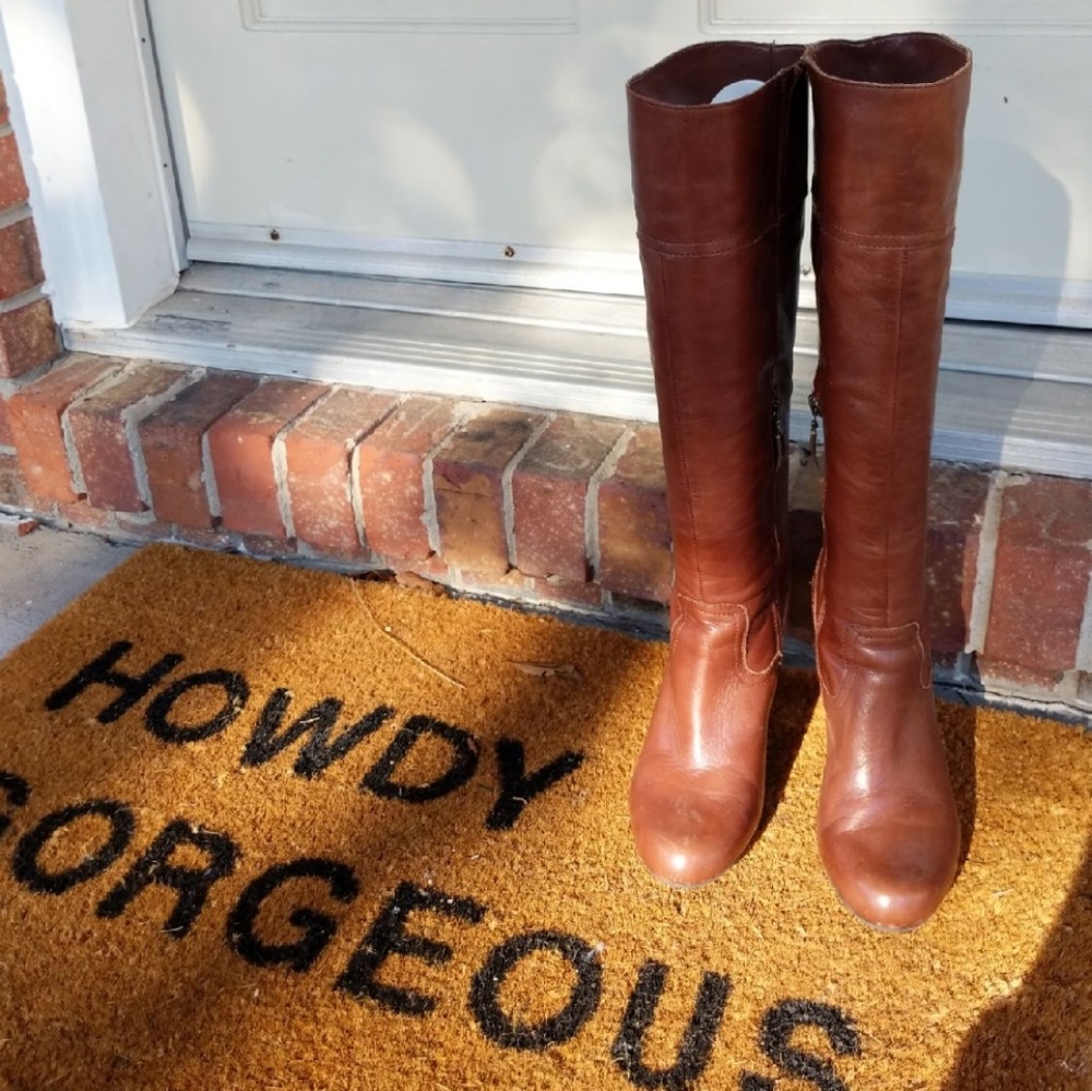 Guess knee high leather boots